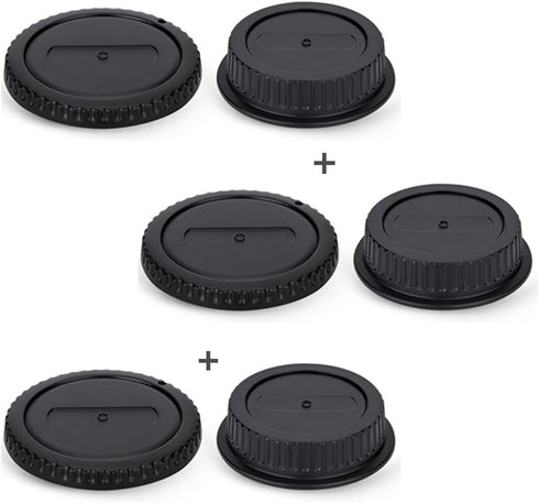 Rear Lens Cap & Body Cap Cover Set for Canon EF EF-S Mount Camera 90D 80D 77D 70D T8i T7 T7i T6 T6i T5i SL3 SL2 7D Mark II 6D Mark II 5D Mark IV 1...
