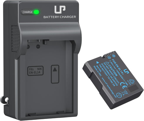 EN-EL14 EN EL14a Battery Charger Pack, LP Charger Compatible with Nikon D3500, D5600, D3300, D5100, D5500, D3100, D3200, D5200, D5300, D3400, DF, ...