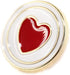 20 pcs Electroplating Golden Circles Enamel Red Heart Sewing Metal Shank Coat Buttons -23mm -7/8"...