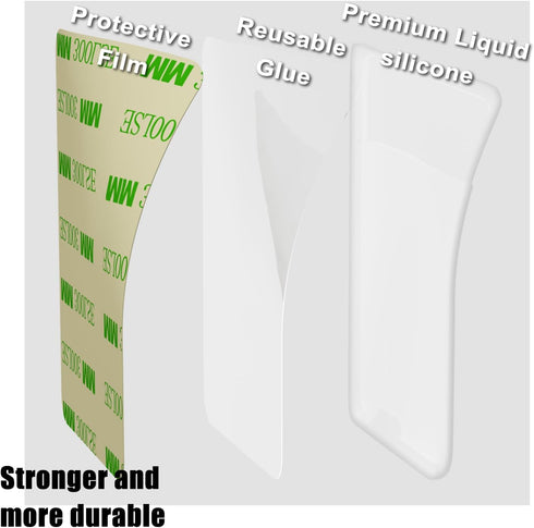 oakxco Phone Wallet Stick On, Secure Phone Card Holder Silicone, Adhesive Pocket Sleeve ID Credit Card, Slim Thin Card Case for Men Women Cute, Co...