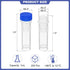 PATIKIL 1ml Plastic Cryogenic, 200Pcs Self Standing Cryogenic Vial Screw Top Frozen Test Tube for Lab Laboratory Science, Blue Cap...