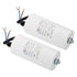 PATIKIL CBB60 60uF Running Capacitor, 2pcs AC 450V 2 Wires 50/60Hz Cylinder Bottom with Screw 111x51mm for Washing Machine,Water Pump Motor Star...