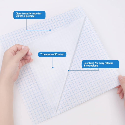 Clear Selizo 25 Pack Contact Paper Decal Low Tack Vinyl Ease Paper Transfer Tape for Cricut Vinyl Craft...