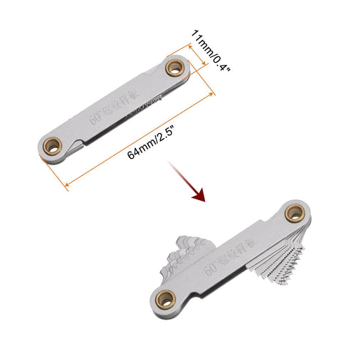 Metric 0.5-7 Screw Thread Pitch Gauge Tool Pitch Cutting Gauge Caliper Gauges Measuring Tool for Industrial Measurement...