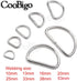 CooBigo 50 Pack 1-1/2" Dee Rings D-Ring Metal Buckle Strap Sewing Accessories FLQ015...
