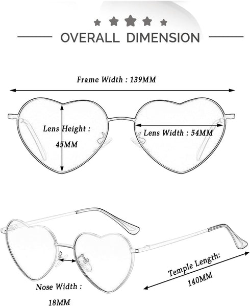 Polarized Heart Sunglasses for Women Metal Frame Fashion Lovely Style Sun Glasses UV400 Protection...