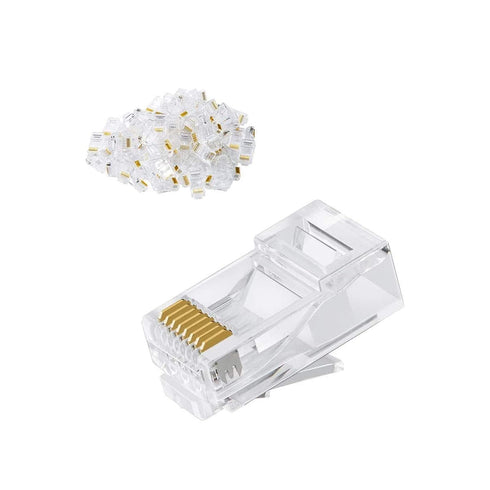 CableCreation Cat6 RJ45 Connectors, 100-PACK Cat6 RJ45 Ends, Ethernet Cable Crimp Connectors UTP Network Plug for Solid Wire and Standard Cable, T...