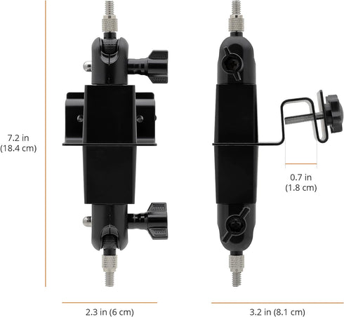 Holicfun 2-in-1 Security Camera and Solar Panel Gutter Mount for Ring, Eufy, Arlo, Wyze Solar Panels and Cams - Black...
