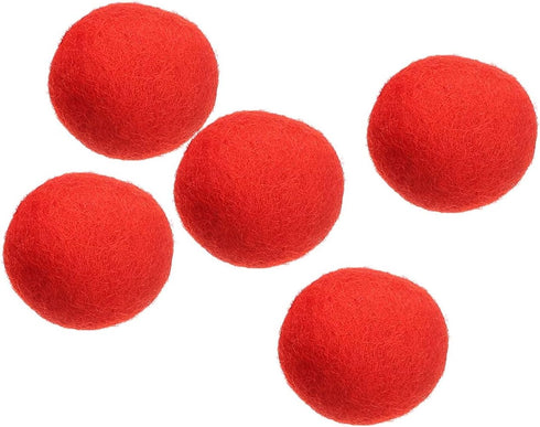 PATIKIL Wool Felt Balls Beads Wool Felting Pom 3cm 30mm Red for Home Crafts Handcrafts Project DIY Pack of 5...