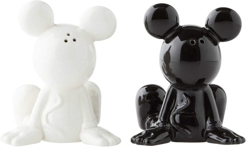 Enesco Disney Ceramics Mickey Mouse Sitting Salt and Pepper Shakers, 3.5 Inch, Black and White...