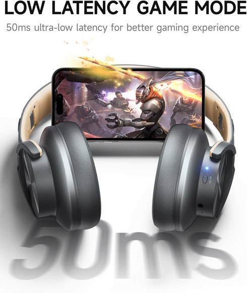 Picun B8 Bluetooth Headphones, 120H Playtime Headphones Wireless Bluetooth with 3 EQ Modes, Low Latency, Hands-Free Calls, Over Ear Headphones for...