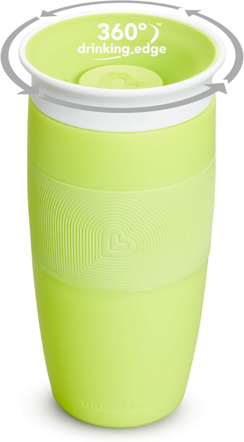 Munchkin Sippy Cup for Toddlers, Miracle 360 Cup, 14 Ounce, Green...