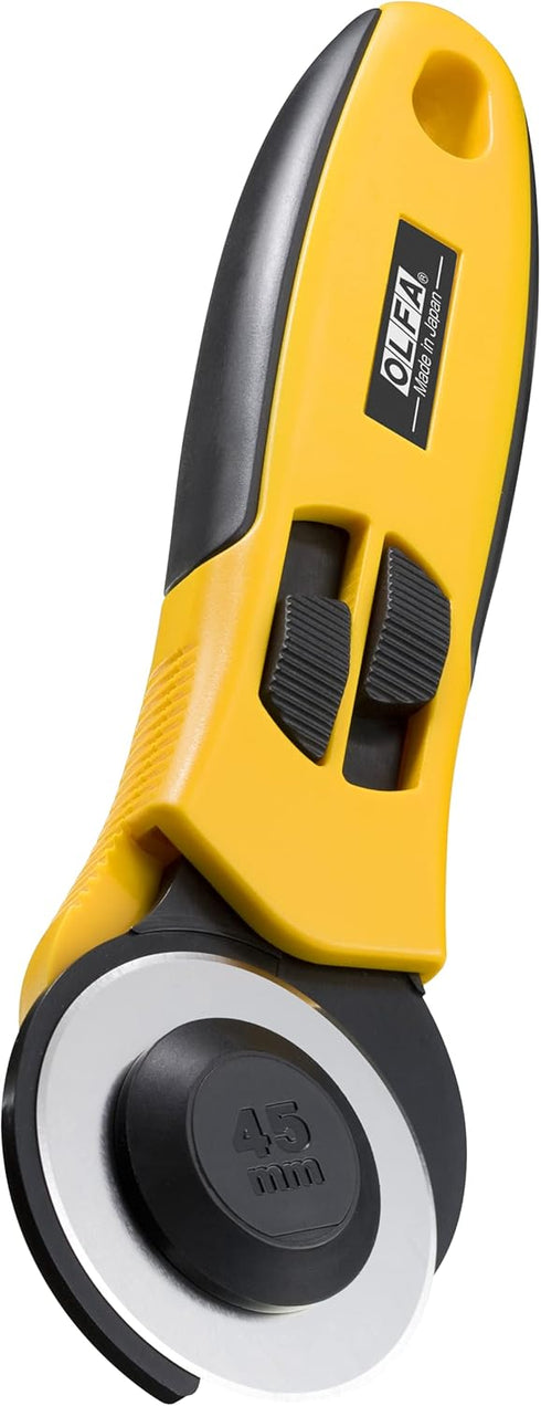 OLFA 45mm Quick-Change Rotary Cutter (RTY-2/NS) - Rotary Fabric Cutter w/Split Blade Cover for Crafts, Sewing, Quilting, Replacement Blade: OLFA R...