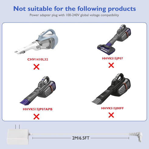 for Black and Decker Handheld Vacuum Charger, Adapter Compatible with Black and Decker HHVJ315JD10 / HHVJ315JMF71 / HHVK320J61 / HHVK320J10 Vacuum...
