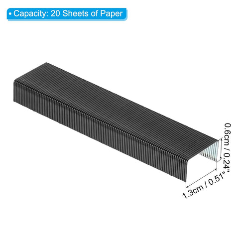 PATIKIL Staples for Stapler, 4 Pack(1000Pcs Staples Per Pack) 26/6 Standard 1/4 Inch Length Staples Jam Free for Home Office Supplies, Black...
