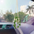 yueton 1Pack Cute Plant Basket Car Mirror Pendant Handmade Rearview Mirror Hanging Accessories Green Plants Car Interior for Women Men...