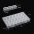 21 Grid Bead Rhinestone Organizer, Small Clear Storage Box with Separate Lids for Fake Nail Art Accessory Tool Supplies, Jewelry Diamond Charm Gem...