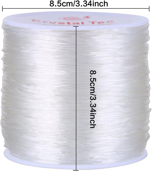 CCINEE 1mm Elastic Stretch Transparent String Cord for Jewelry Making Bracelet Beading Thread 100m/Roll...