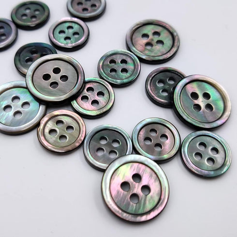 22 Pieces Natural Black Mother of Pearl Blazer and Suit Buttons Set 20mm 15mm Black MOP Buttons for Men Jacket Sport Coat Uniforms...