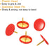 PATIKIL Push Pins, 300 Pack Plastic Roundness Pushpin Decorative Thumb Tacks Golden Steel Point for Cork Board, Red...