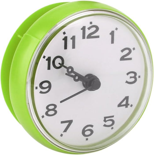 Ciglow Mini Waterproof Clock Electronic, Sucker Wall Clock Portable Bathroom Shower Clock Water.(Green)...