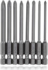 Mesee 8Pcs Long Cross Head Screwdriver Bits with 1/4 Inch Hex Shank, Magnetic Phillips Screwdriver Bit Set Screw Drill Bit Accessory Tool, 75mm Le...