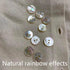 20 Pieces Genuine White Mother of Pearl Buttons for Shirts Dresses Polo DIY Craft (Diameter 11.5MM) MOP 2 Holes Buttons...
