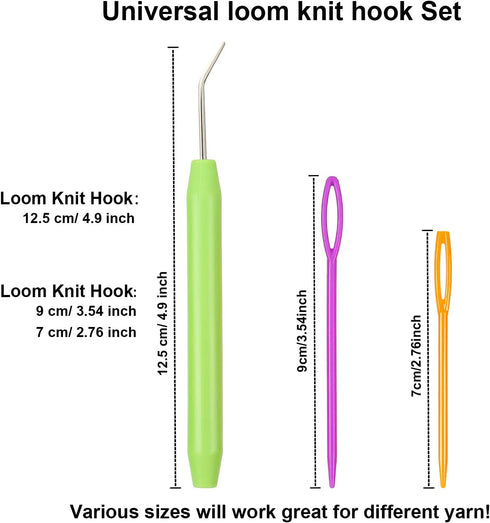 36 Pieces Loom Knit Hook Set Crochet Knitting Loom Hooks with Plastic Needles Large Eye Sewing Tool for Knifty Knitting Knitter Crafts...