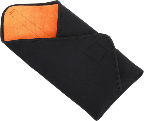 PATIKIL Camera Protective Wrap, 16"x16" Lens Wrap Cloth with Thick Protective Neoprene, Lens Pouch Bag with Hook and Loop for Lens, SLR, Black Ora...