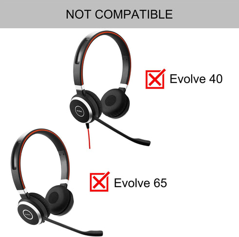 Ear Pads Replacement for Jabra Evolve2 65 (65MS 65UC USB)/Evolve2 40 (40UC 40MS USB)/Elite 45h On-Ear Wireless Headphones, Ear Cushions with Prote...