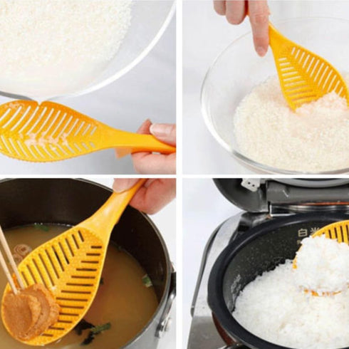 Non Stick Multifunction Rice Scooper free Standing Rice Spoon Paddle, Professional Rice Potato Server Spatula (1 Pac, white)...