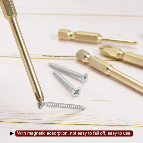 5pcs PH2 Phillips Head Screwdriver Double Ended Driver Bit 4" Length 0.25" Dia S2 Steel Magnetic Long Double Sided Cross Head for Power Tool...