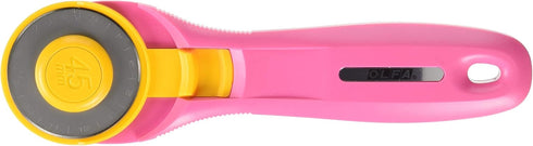 Olfa 1132645 45mm Fairy Floss Pink Splash Rotary Cutter, Multicolor...