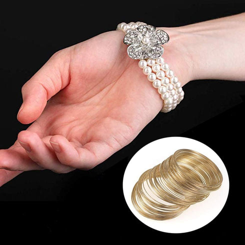 300Pcs Jewelry Beading Wire for Jewelry Making,KC Gold Jewelry Craft Wire Memory Wire Cuff for Jewelry Making DIY Bracelet Necklace Craft Supplies...