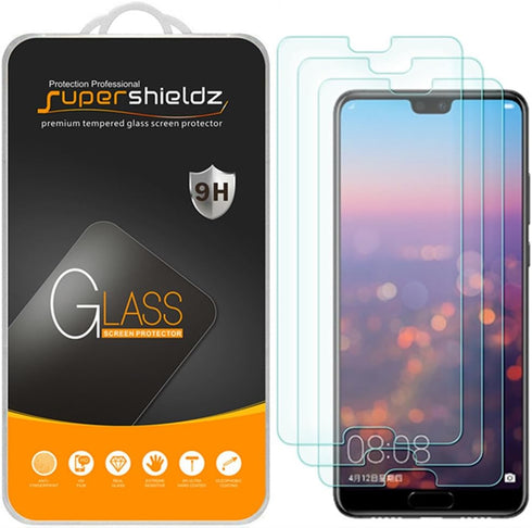 Supershieldz (3 Pack) Designed for Huawei P20 Tempered Glass Screen Protector, Anti Scratch, Bubble Free...