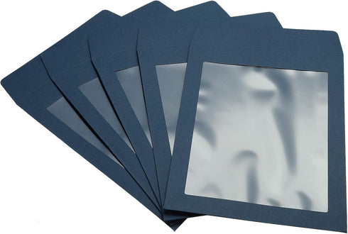 PATIKIL Full Face Window Envelopes 10 Pack A5 Clear Single Sided for Mailing Statement Photos Catalogs, Blue...