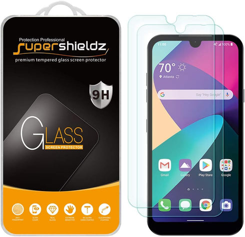 Supershieldz (2 Pack) Designed for LG Phoenix 5 Tempered Glass Screen Protector, Anti Scratch, Bubble Free...