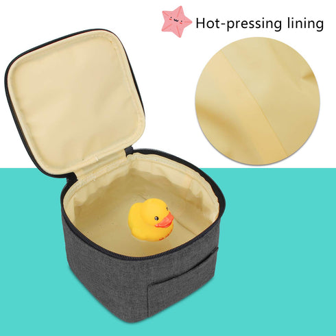 Luxja Breastmilk Cooler Bag (Hold Four 5 Ounce Breastmilk Bottles), Leakproof Breast Milk Cooler for 4 or 5 Ounce Bottles (Bag Only), Black...