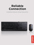 Lenovo 300 USB Combo, Full-Size Wired Keyboard & Mouse, Ergonomic, Left or Right Hand Mouse, Optical Mouse, GX30M39606, Black...