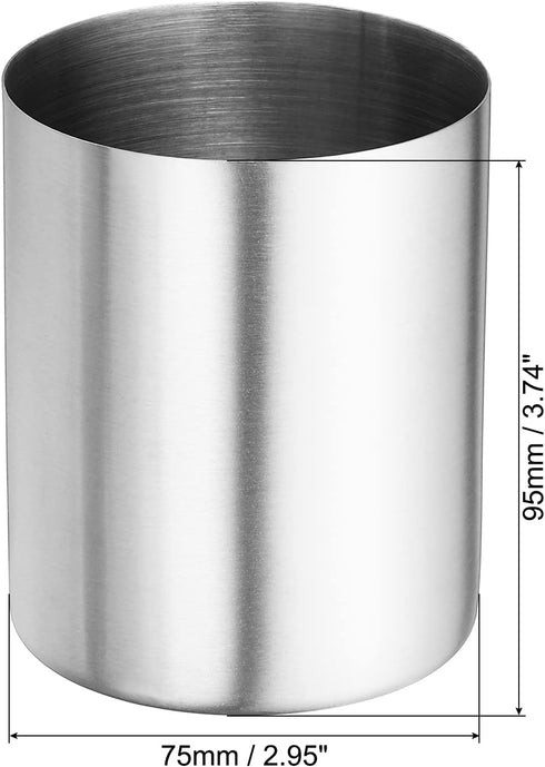 PATIKIL Pencil Holder, 3 Pack Pen Holder for Desk Stainless Steel Pencil Holders Cup Organizer Makeup Brush Holder for Desk Accessories, Silver...