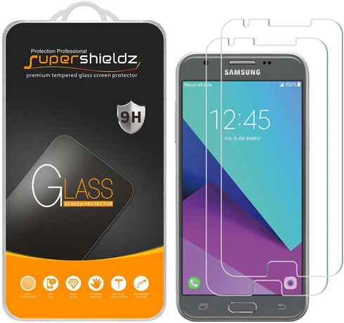 Supershieldz (2 Pack) Designed for Samsung (Galaxy Express Prime 2) (AT&T) Tempered Glass Screen Protector Anti Scratch, Bubble Free...