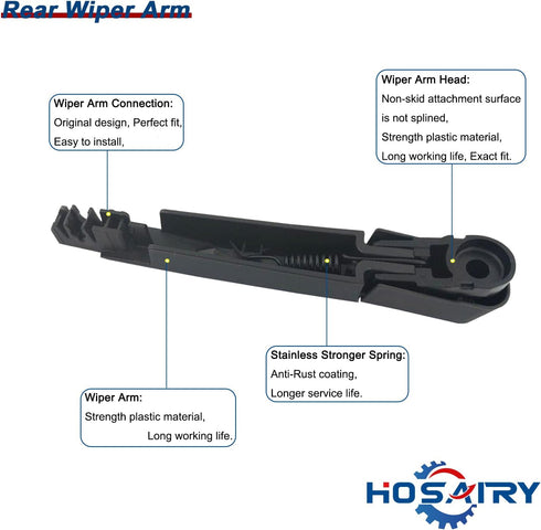 Rear Wiper Arm Blade Set for Chevy spark 2016-2021 Rear Windshield Wiper Arm Blade Assembly 95391372...