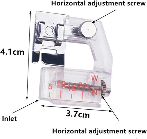 FQTANJU Tape Binding Sewing Machine Presser Foot Sewing Supplies Fit for Most of Low Shank Sewing Machine...
