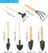 PATIKIL Mini Garden Plant Tool Set, 6 Pack Trowel Shovel Succulent Gardening Hand Tools for Seedlings Bonsai Herbs Planting...