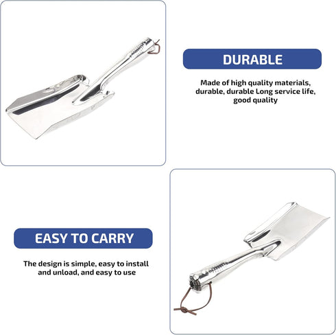 1Pc Garden Shovel Stainless Steel Hand Trowel Mini Snow Hand Shovel Garden Tool for Soil Planting Digging Transplanting Smoothing (Flat Shovel)...