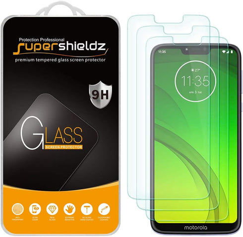 Supershieldz (3 Pack) Designed for Motorola (Moto G7 Power) Tempered Glass Screen Protector, 0.33mm, Anti Scratch, Bubble Free...