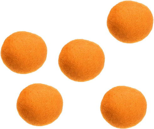 PATIKIL Wool Felt Balls Beads Wool Woolen Fabric 3cm 30mm Orange for Home Crafts Handcrafts Project DIY Pack of 5...