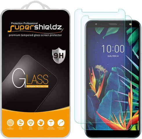Supershieldz (2 Pack) Designed for LG K40 Tempered Glass Screen Protector, Anti Scratch, Bubble Free...