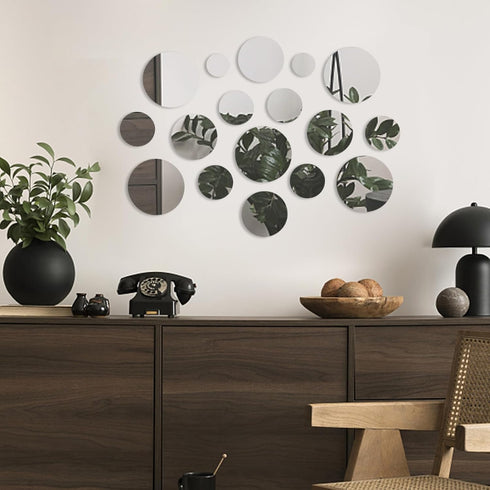 250 Pieces Small Circle Craft Mirror, Mini Round Glass Crafts Mosaic Mirror Tiles for Crafts and DIY Projects Supplies Home Decoration, 0.75 Inch,...