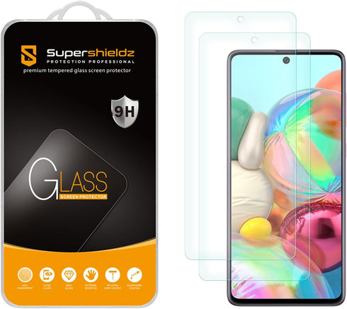 Supershieldz (2 Pack) Designed for Samsung Galaxy A71 (4G Version Only) Tempered Glass Screen Protector, Anti Scratch, Bubble Free...